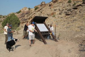 GMJC- Erecting the Tabequache Trail Kiosk at Hwy 141